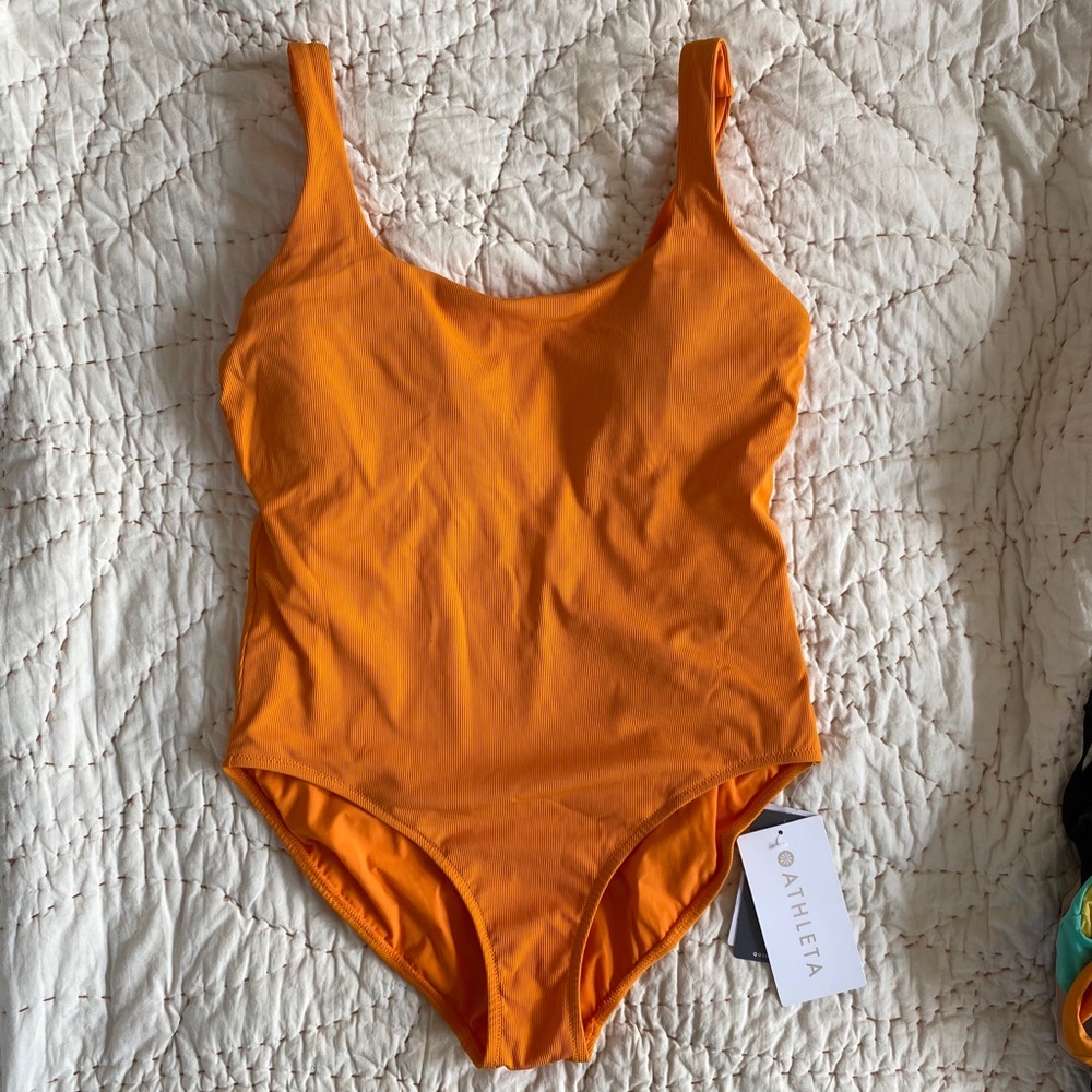 NWT Monarch Orange Cloudbreak Rib Scoop One Piece